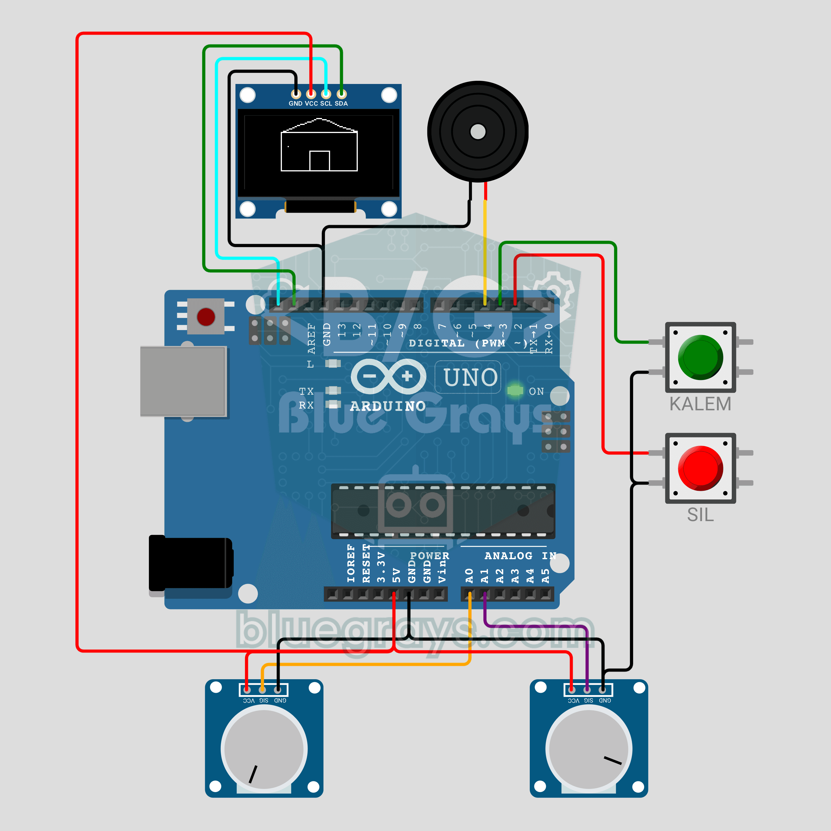 Arduino Magic Drawing Tablet (2 Potentiometers + OLED Display)