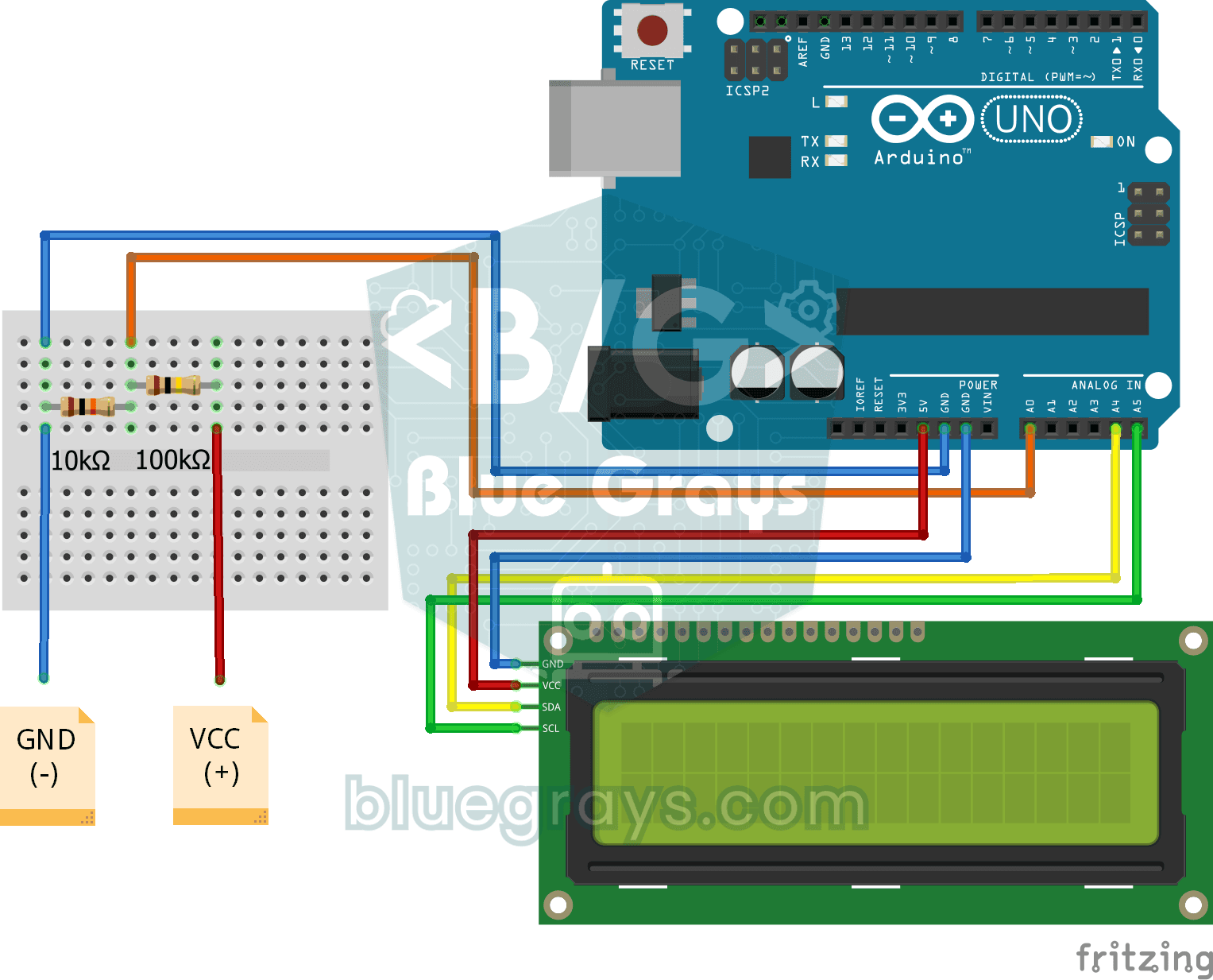 Voltmetro digitale con display LCD