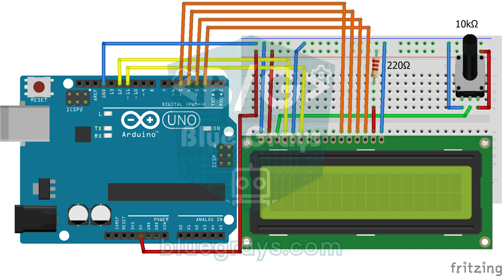 Scrittura del moltiplicatore destro e sinistro con LCD