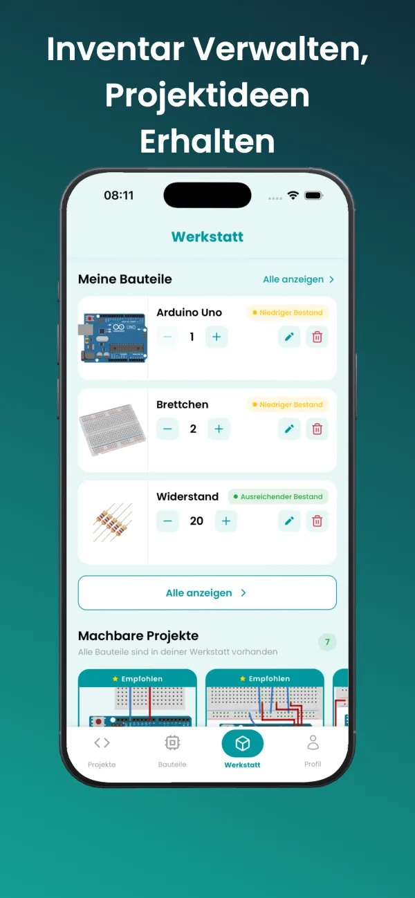 Persönliche Werkstattverwaltung