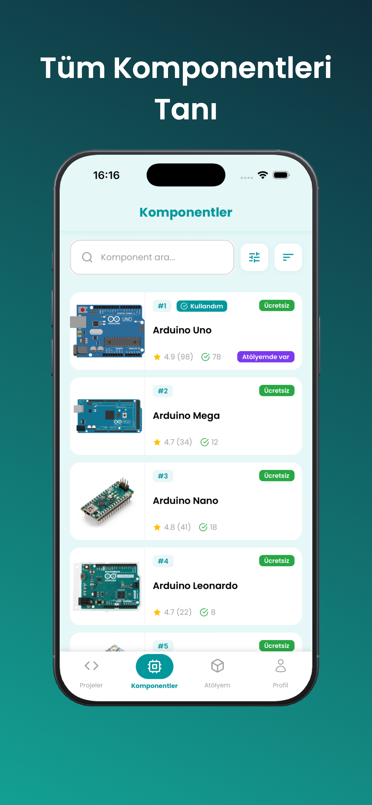 Komponent Veritabanı