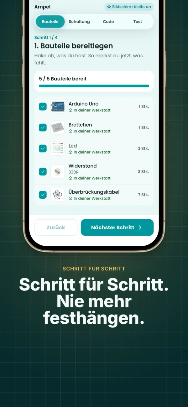 Schritt-für-Schritt-Aufbau